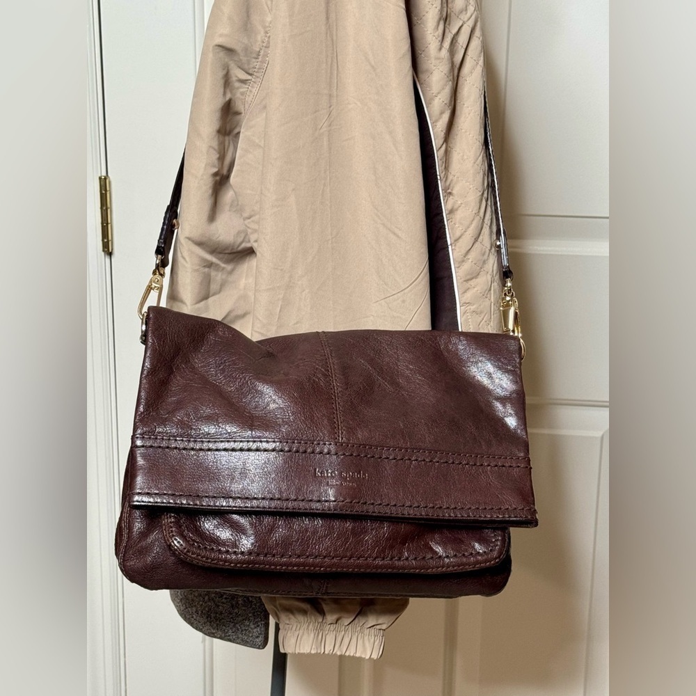 Kate Spade Foldover Crossbody Bag, Brown - Picture 11 of 15